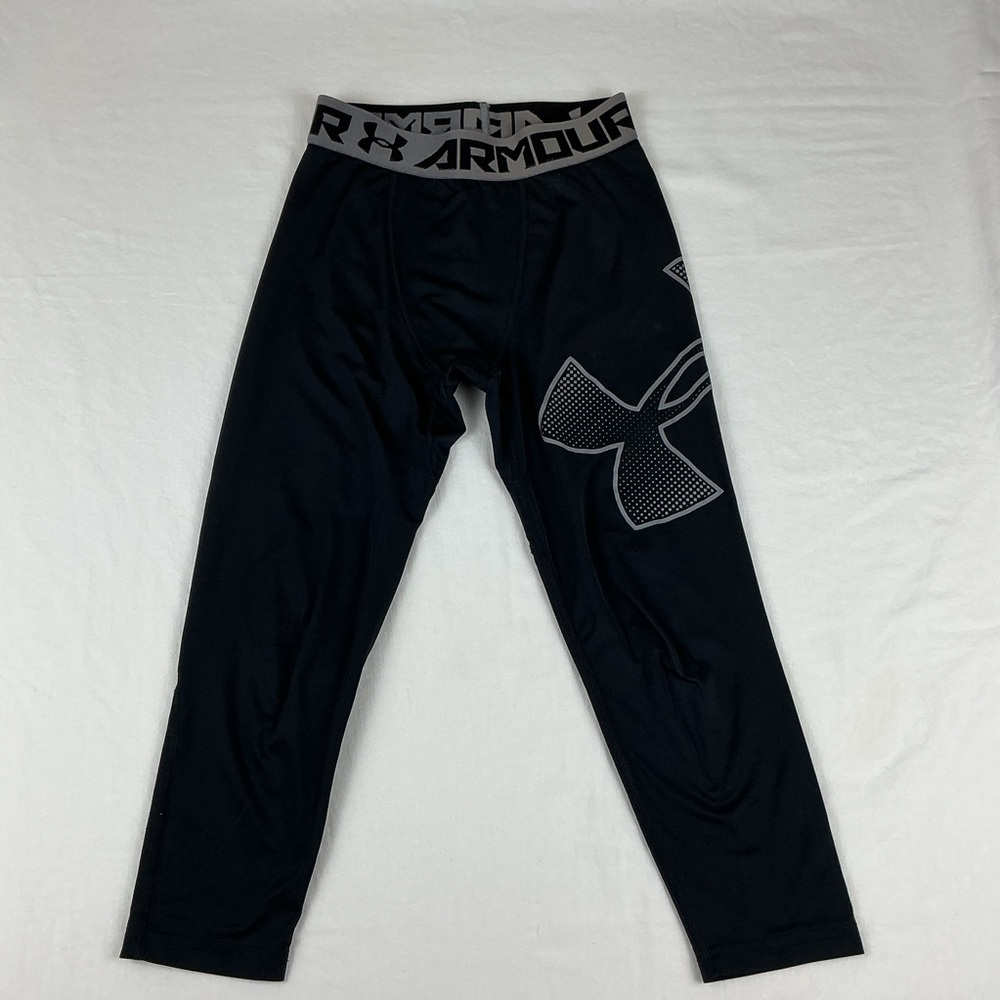 Under Armour Youth‎ medium   Black Compression Leggings Heat Gear